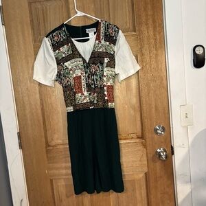 Vintage miss Donby women’s Floral Patchwork jumpsuit short‎ size 14